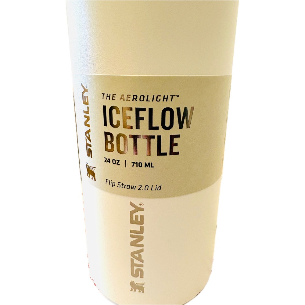 Stanley Aerolight IceFlow Bottle 24oz White Stainless Steel Flip Straw 2.0‎ Lid - Picture 4 of 7